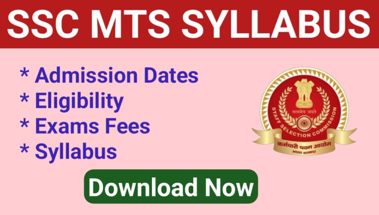 Ssc mts syllabus 2024